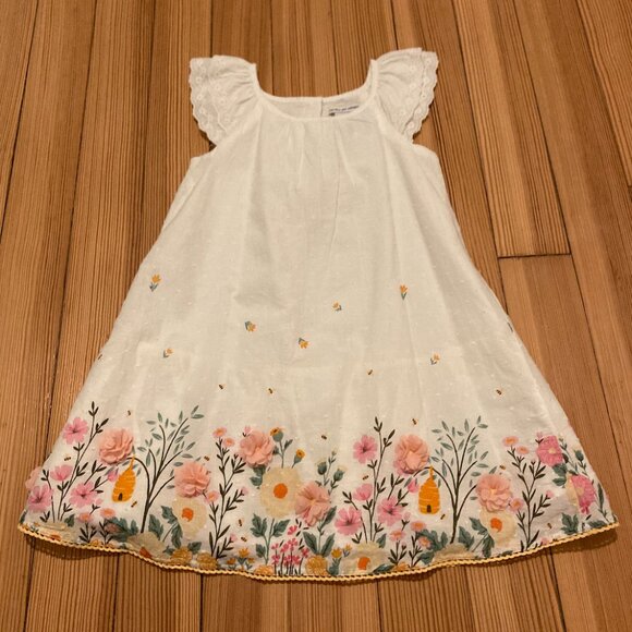 cupcakes & cashmere Other - Cupcakes and Cashmere Girls Wildflower & Bee Dress - Size 5 - Lace Eyelet
